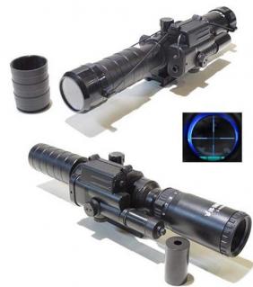 Ottica 3-9X32 Puntatore Laser e Livella con Reticolo Illuminato Blu by Js-Tactical
